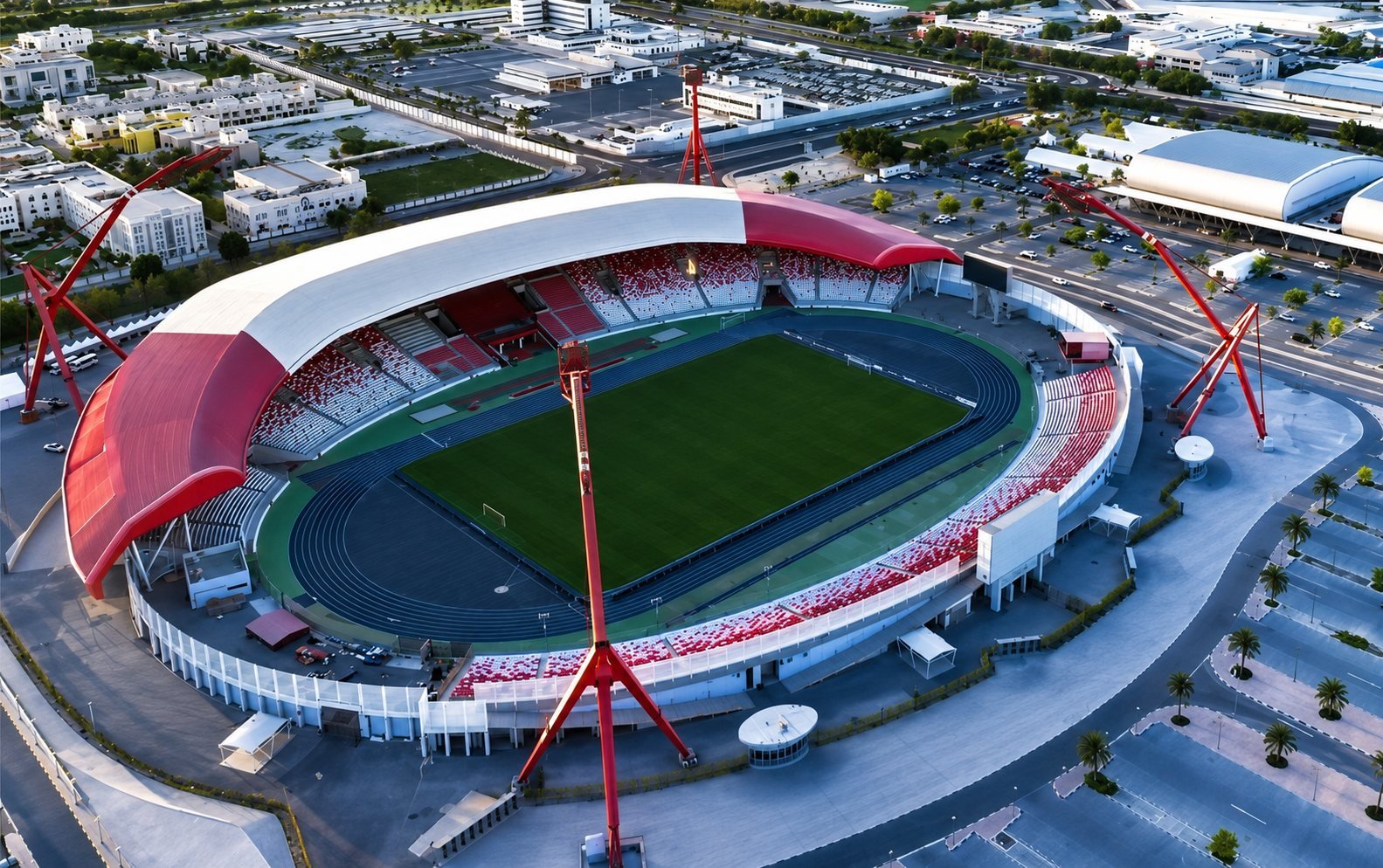 World Athletics Class 1 certified running track at Bahrain National Stadium