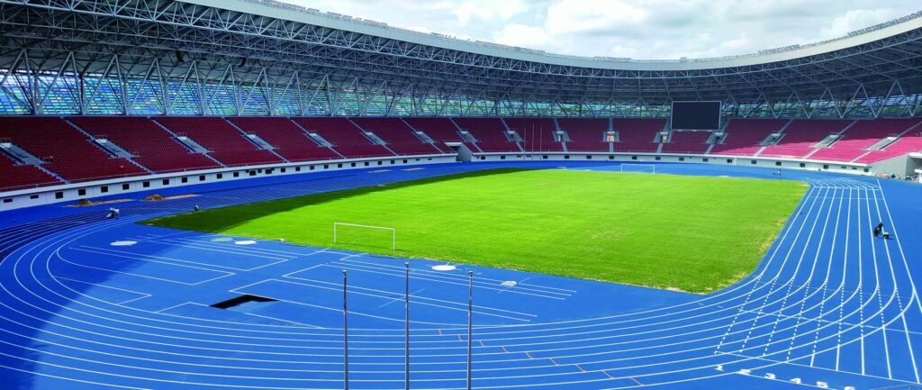 Danzhou Sports Center (Main Stadium) running track by Topthink
