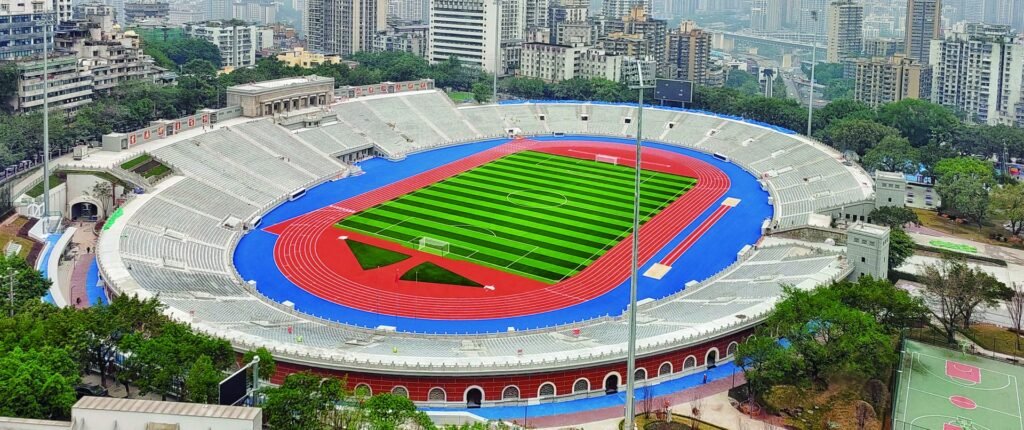 Datianwan Stadium running track by Topthink