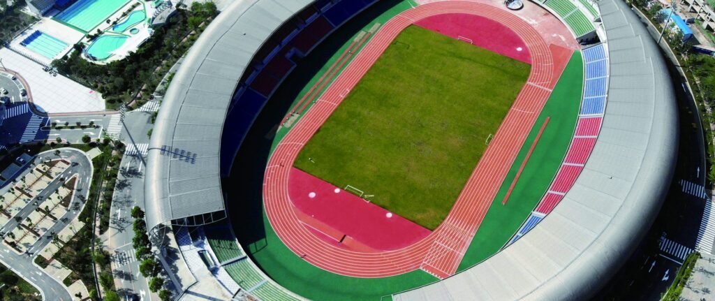 Guangyuan Sports Center running track by Topthink