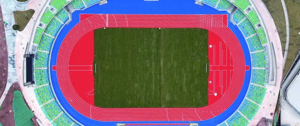 Hechuan National Fitness Center running track by Topthink