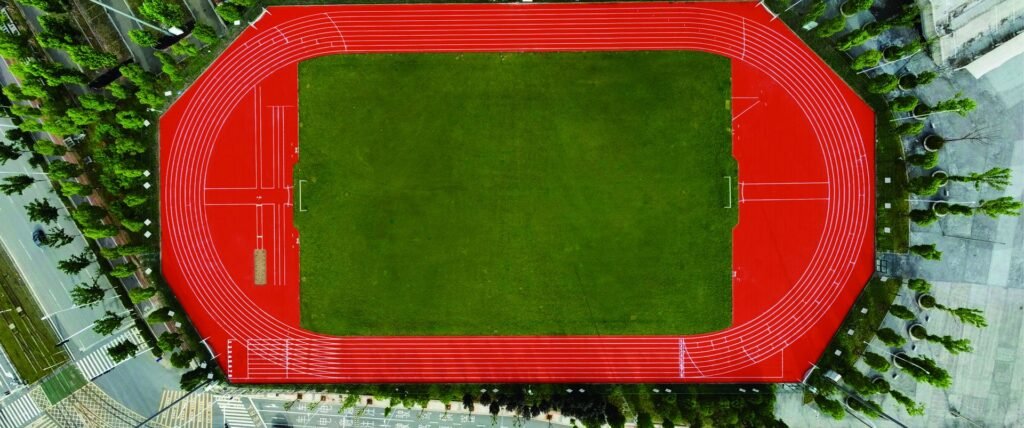Huangshi Olympic Sports Center (Auxiliary Stadium) running track by Topthink