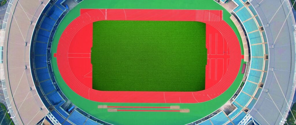 Luoyang New District Gymnasium running track by Topthink