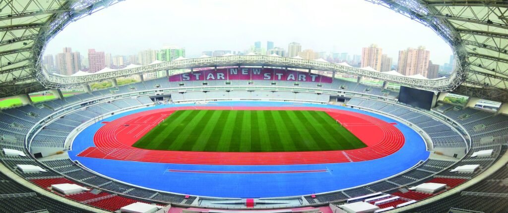Shanghai 80,000-Seat Stadium running track by Topthink