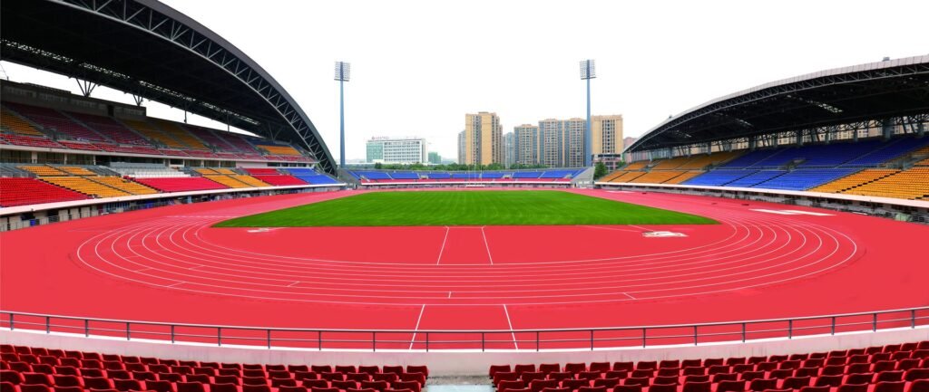 Shuangliu Sports Center running track by Topthink