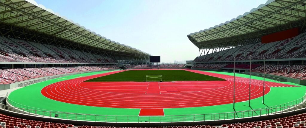 Xiangyang National Fitness Center running track by Topthink