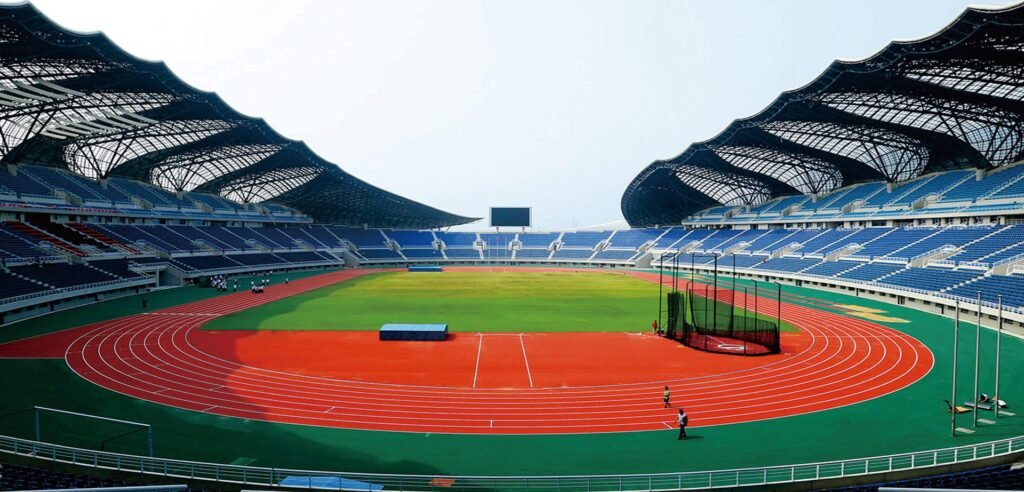 Anhui Anqing Sports Center running track by Topthink