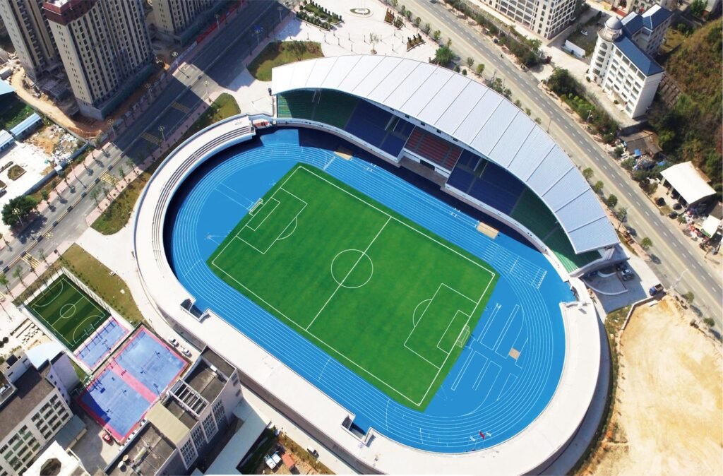 Fujian Yongding Sports Center running track by Topthink