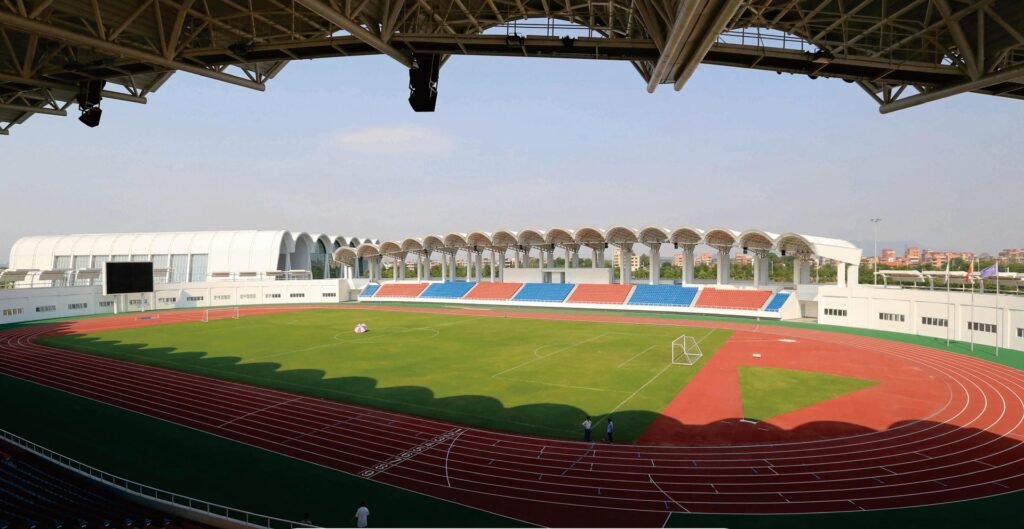 Guangdong Foshan Gaoming Sports Center running track by Topthink