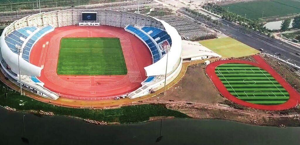 Jiangsu Baoying Sports Center running track by Topthink