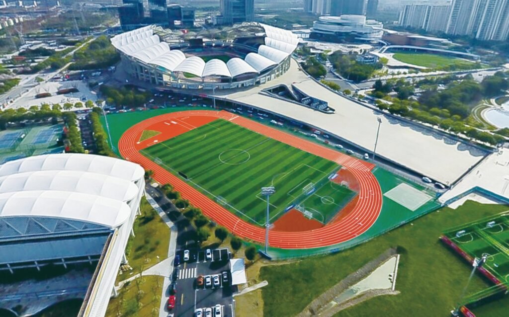 Jiangsu Kunshan Sports Center running track by Topthink