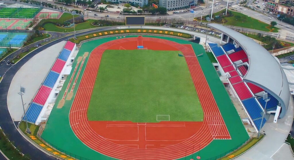 Jiangxi Nankang Sports Center running track by Topthink